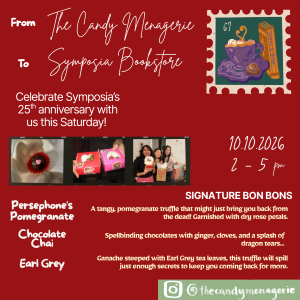 The Candy Menagerie at Symposia Bookstore